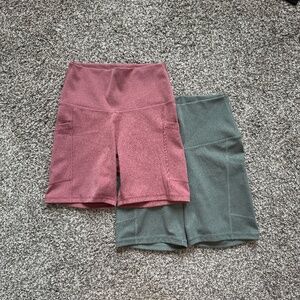 2 Pack Colorfulkoala High Rise Biker Shorts